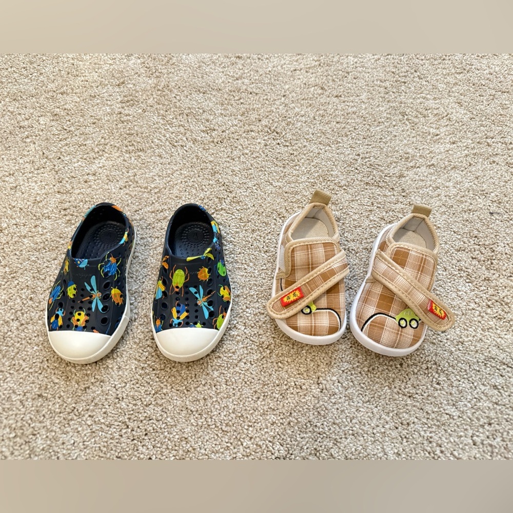Native Shoes Kids Jefferson Print Toddler C5 Beetles and Insects NEW - BUNDLE